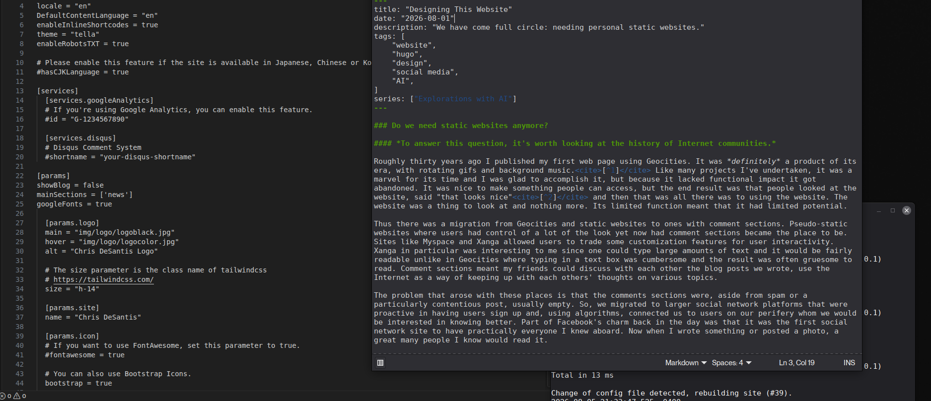 Designing This Website